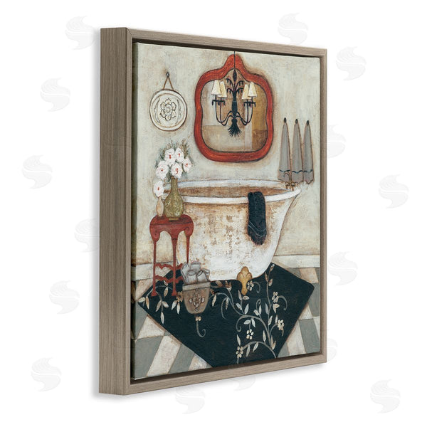 Stupell Industries R. Rig | Bathroom Interior Soft Vintage Home Charm