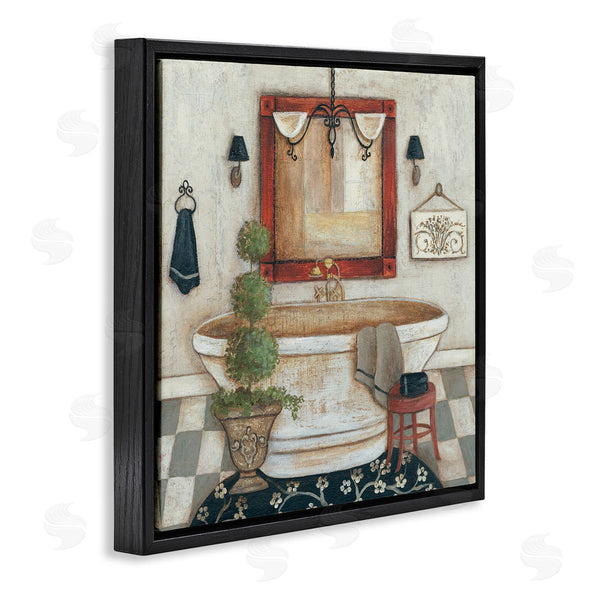 Stupell Industries R. Rig | Chic Bathroom Interior Traditional Home Charm Wall Art