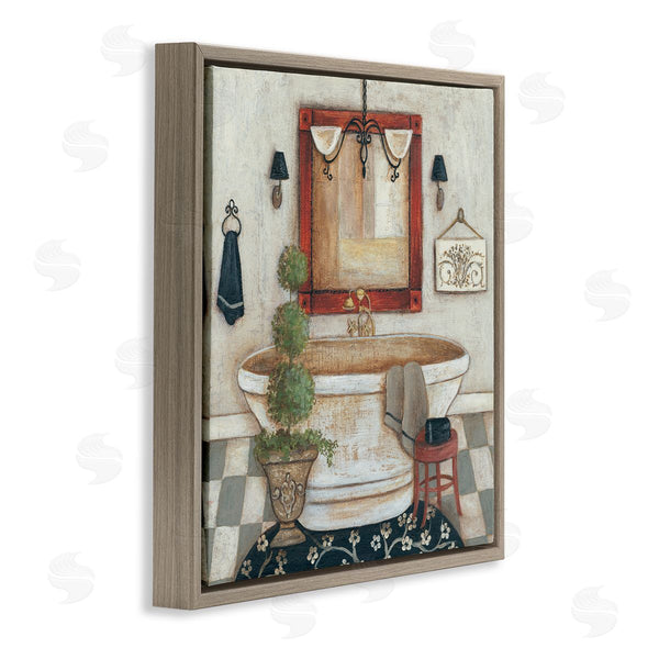 Stupell Industries R. Rig | Chic Bathroom Interior Traditional Home Charm Wall Art