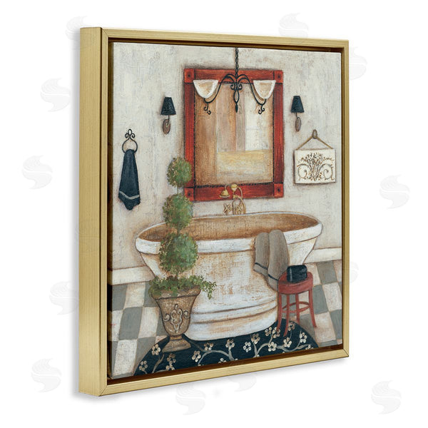 Stupell Industries R. Rig | Chic Bathroom Interior Traditional Home Charm Wall Art