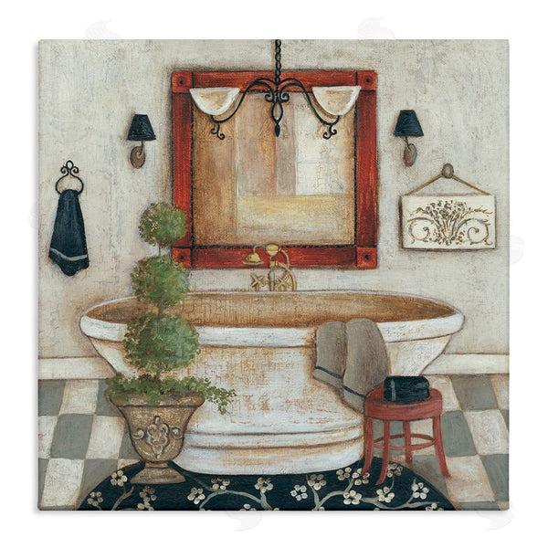 stupell industries R. Rig | Chic Bathroom Interior Traditional Home Charm Wall Art