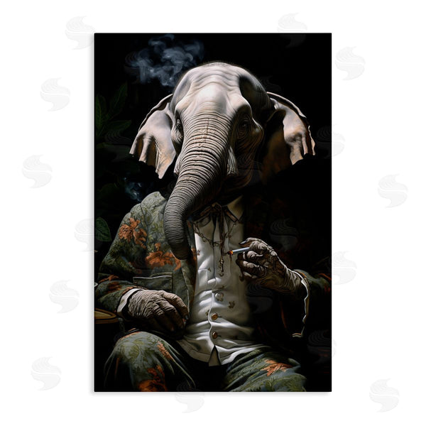 stupell industries r3darch0n | Elephant Smoking Cigarette
