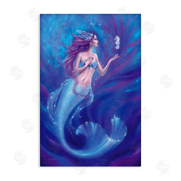 stupell industries Rachel Anderson | Jewel Bedecked Mermaid & Seahorse Wall Art