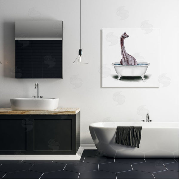 Stupell Industries Rachel Nieman | Bathroom Dinosaur Vintage Tub Wall Art