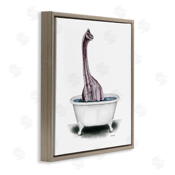Stupell Industries Rachel Nieman | Bathroom Dinosaur Vintage Tub Wall Art