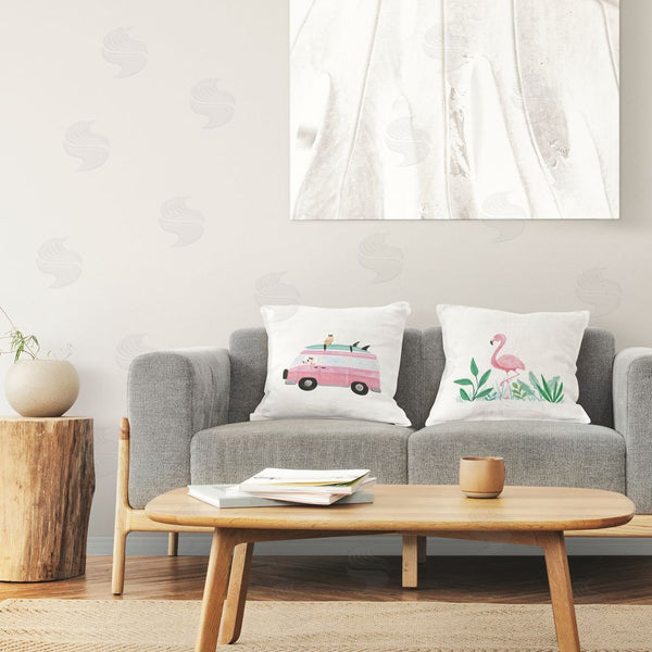 Stupell Industries Rachel Nieman | Beach Day Flamingos Printed Throw Pillow Set