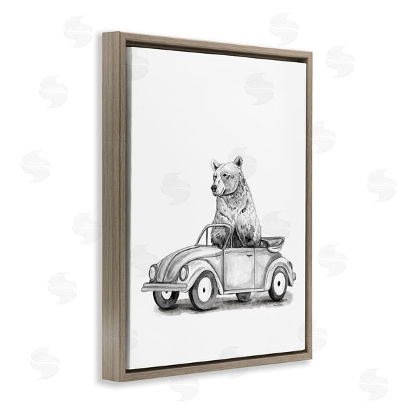 Stupell Industries Rachel Nieman | Bear In Vintage Vehicle