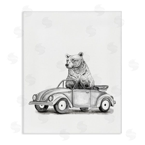 stupell industries Rachel Nieman | Bear in Vintage Vehicle