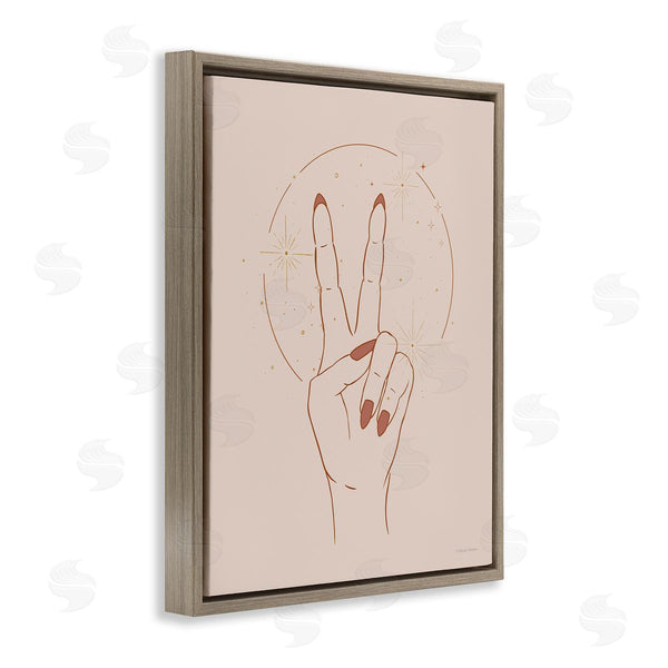 Stupell Industries Rachel Nieman | Casual Peace Sign Hand Symbol Painted Nails Wall Art
