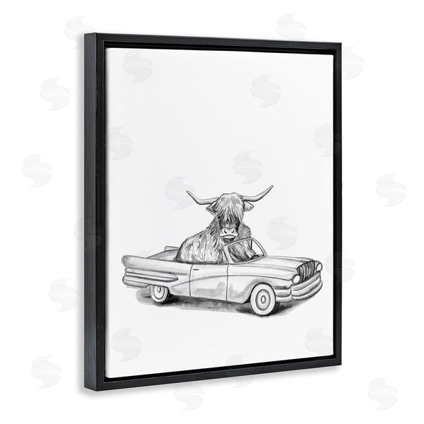 Stupell Industries Rachel Nieman | Cattle In Sports Car Wall Art