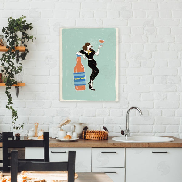 Stupell Industries Rachel Nieman | Cin Cin Vintage Italian Poster Wall Art