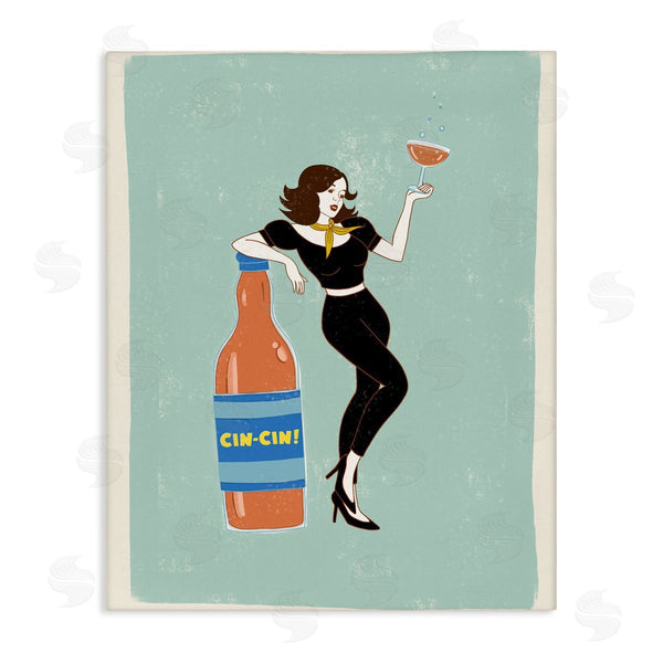 stupell industries Rachel Nieman | Cin Cin Vintage Italian Poster Wall Art
