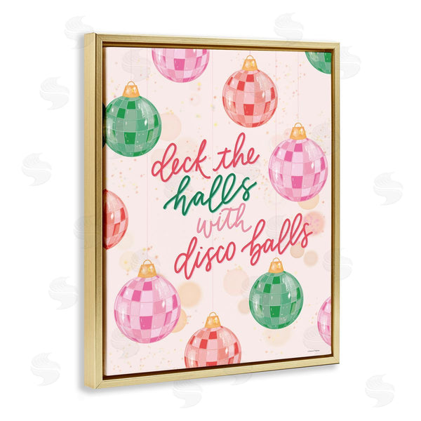Stupell Industries Rachel Nieman | Deck The Halls Disco Balls