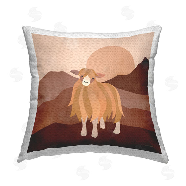 Stupell Industries Rachel Nieman | Desert Sheep Abstract Printed Throw Pillow