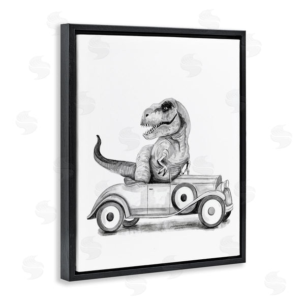Stupell Industries Rachel Nieman | Dinosaur In Vintage Vehicle