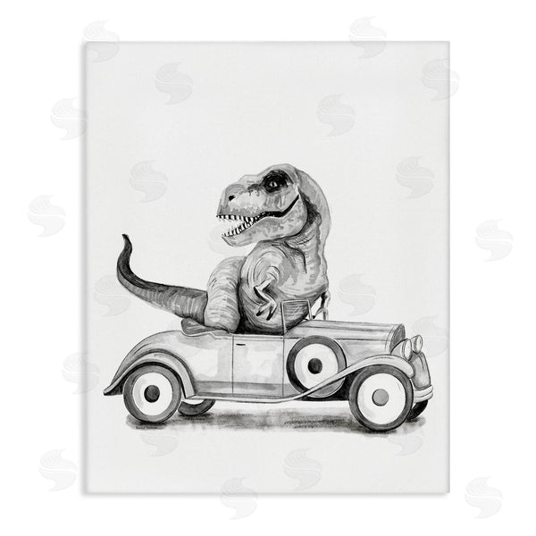 stupell industries Rachel Nieman | Dinosaur in Vintage Vehicle