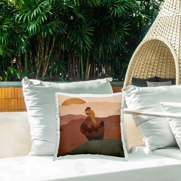 Stupell Industries Rachel Nieman | Earthy Hen Abstract Printed Throw Pillow