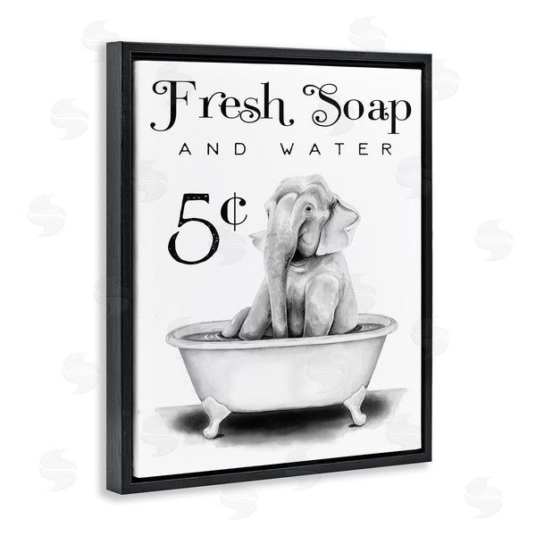 Stupell Industries Rachel Nieman | Elephant Bathtub Fresh Soap Wall Art