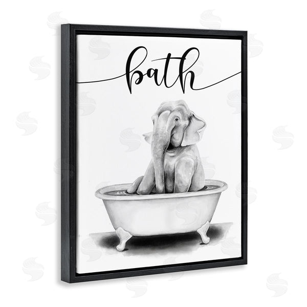 Stupell Industries Rachel Nieman | Elephant Bathtub With Bath Text Wall Art