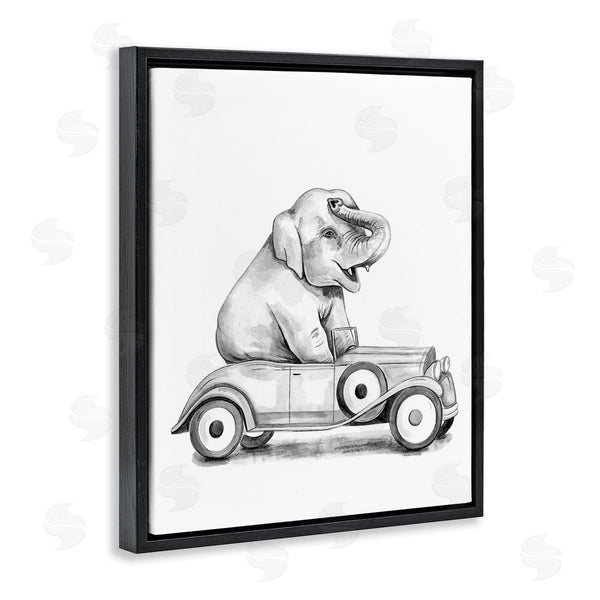 Stupell Industries Rachel Nieman | Elephant In Hot Rod