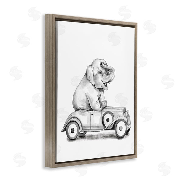 Stupell Industries Rachel Nieman | Elephant In Hot Rod