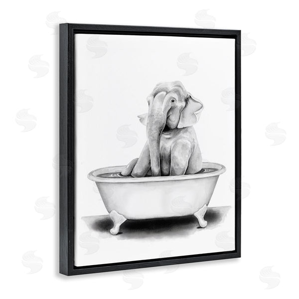 Stupell Industries Rachel Nieman | Elephant In Tub Funny