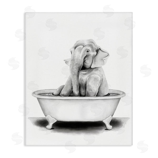 stupell industries Rachel Nieman | Elephant In Tub Funny