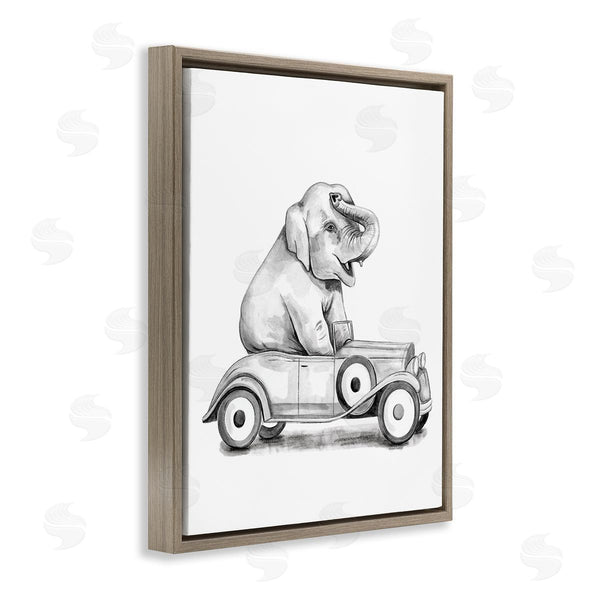 Stupell Industries Rachel Nieman | Elephant In Vintage Vehicle