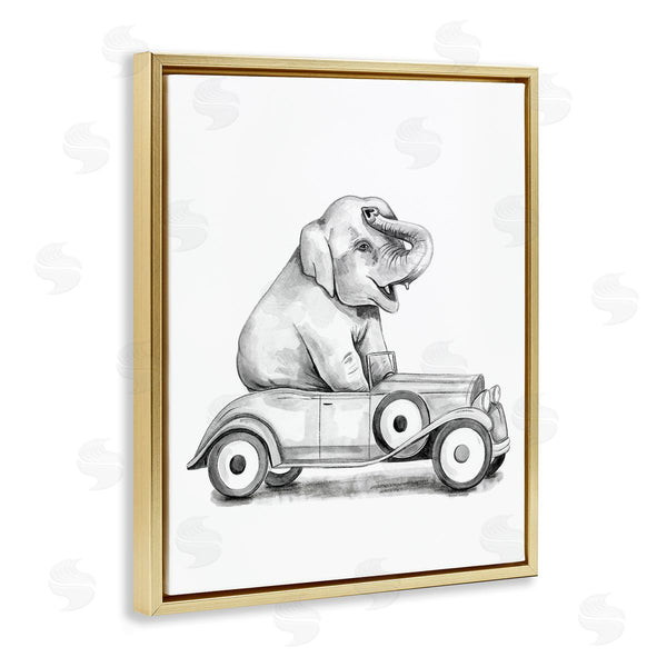 Stupell Industries Rachel Nieman | Elephant In Vintage Vehicle