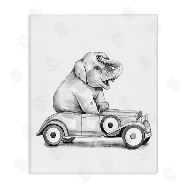 stupell industries Rachel Nieman | Elephant in Vintage Vehicle