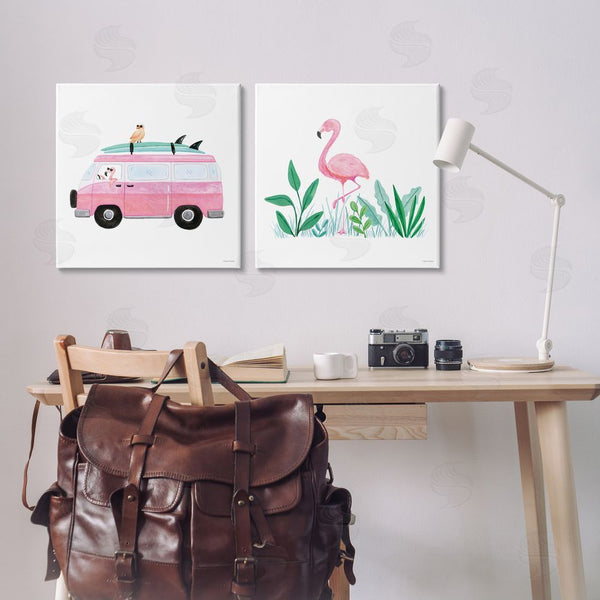 Stupell Industries Rachel Nieman | Flamingos Tropical Vacation Wall Art