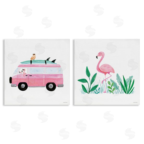 stupell industries Rachel Nieman | Flamingos Tropical Vacation Wall Art