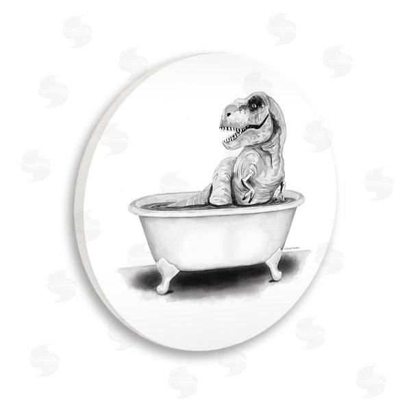 stupell industries Rachel Nieman | Fun Bathroom T-Rex Dinosaur Wall Art