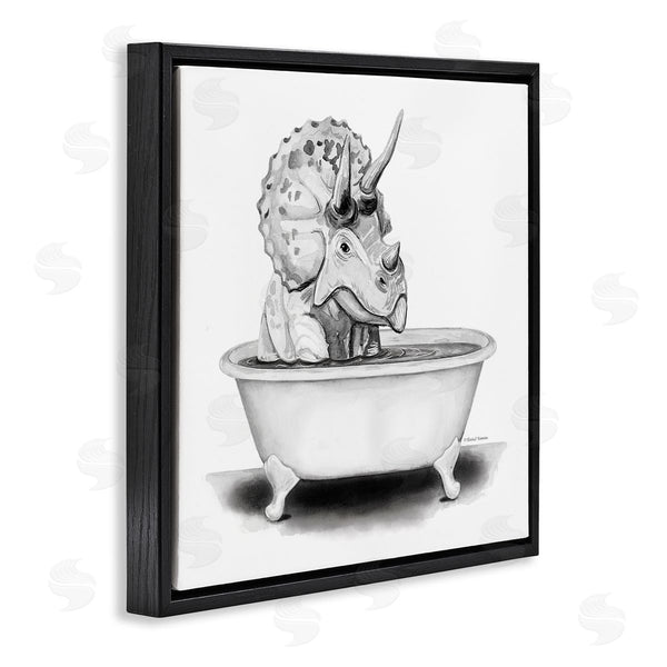 Stupell Industries Rachel Nieman | Funny Dinosaur Bathing Tub Wall Art