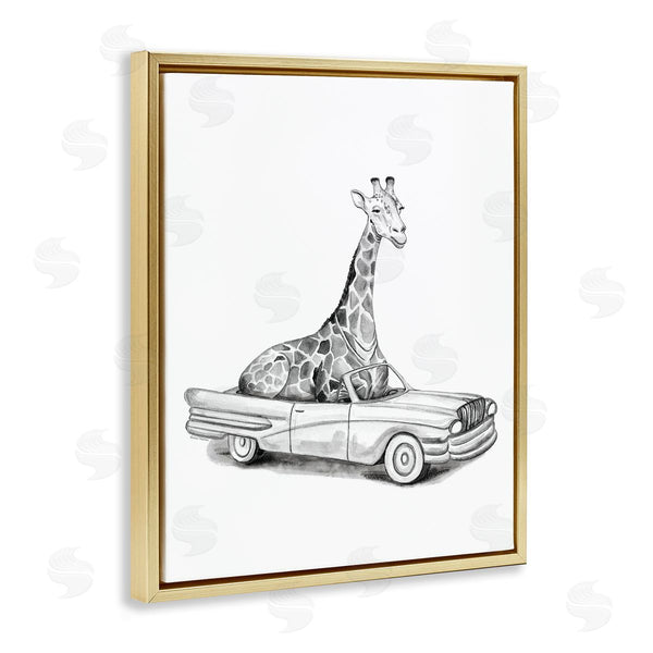 Stupell Industries Rachel Nieman | Giraffe In Sports Car