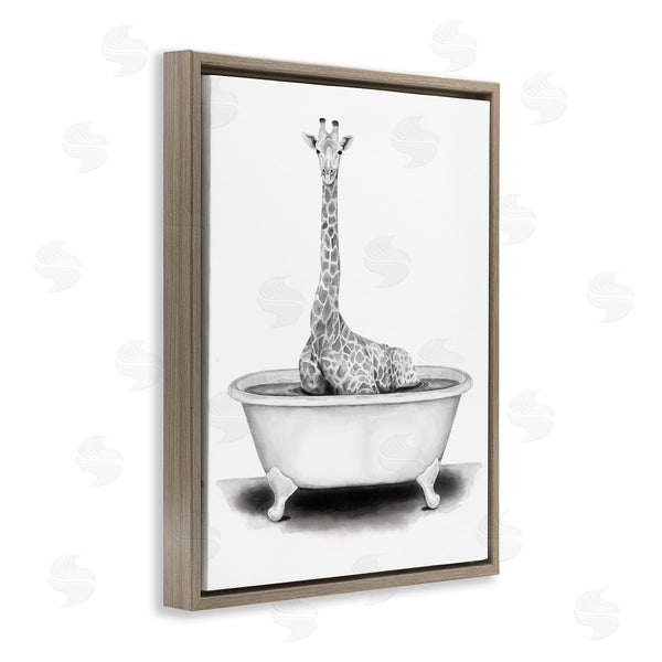 Stupell Industries Rachel Nieman | Giraffe In Tub Funny