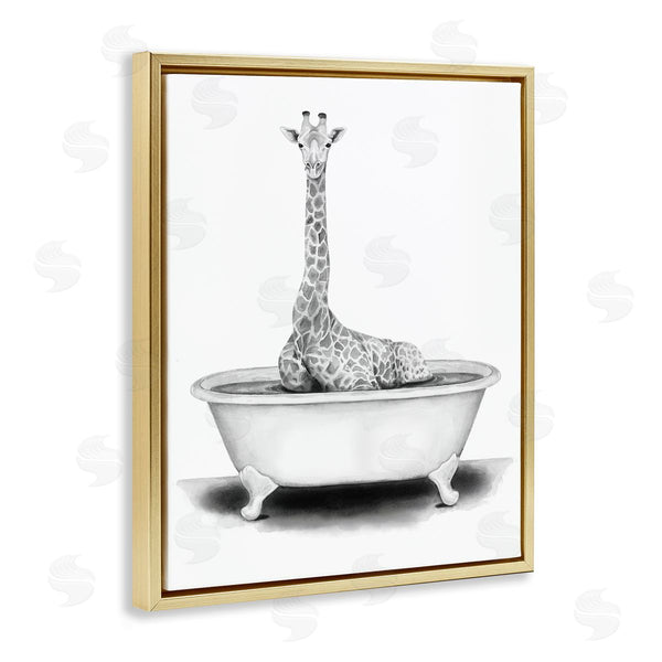 Stupell Industries Rachel Nieman | Giraffe In Tub Funny