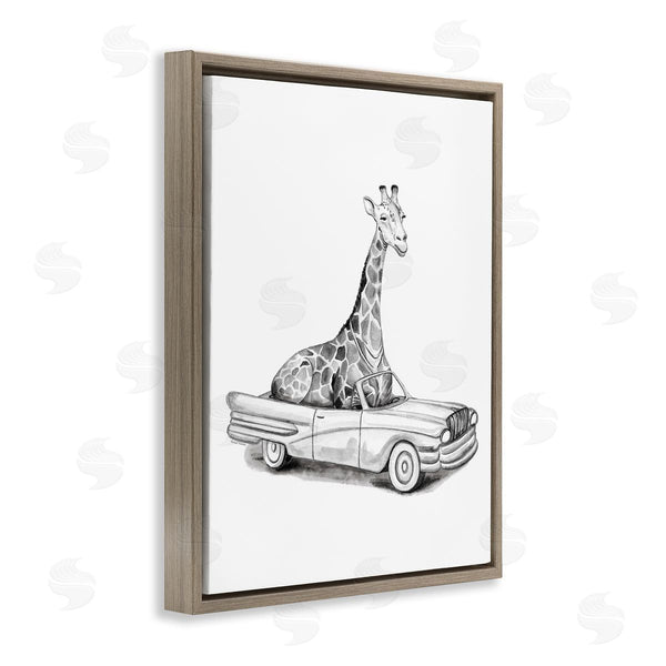 Stupell Industries Rachel Nieman | Giraffe In Vintage Vehicle