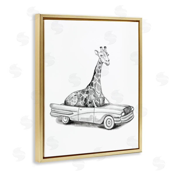 Stupell Industries Rachel Nieman | Giraffe In Vintage Vehicle