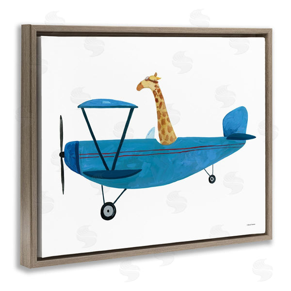 Stupell Industries Rachel Nieman | Giraffe Pilot In Airplane