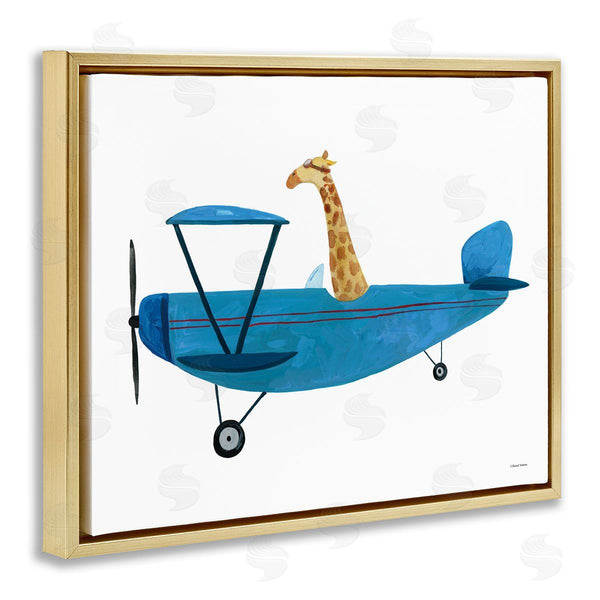 Stupell Industries Rachel Nieman | Giraffe Pilot In Airplane