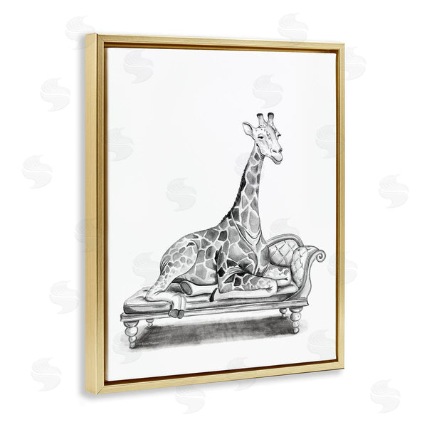 Stupell Industries Rachel Nieman | Giraffe Resting On Chaise