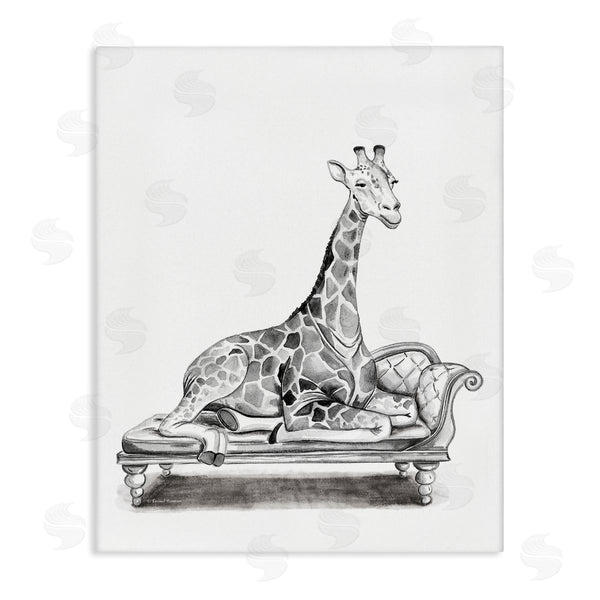 stupell industries Rachel Nieman | Giraffe Resting on Chaise