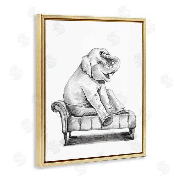 Stupell Industries Rachel Nieman | Happy Elephant On Chaise