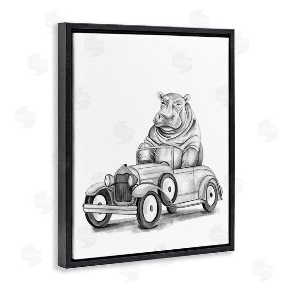 Stupell Industries Rachel Nieman | Hippo In Vintage Vehicle