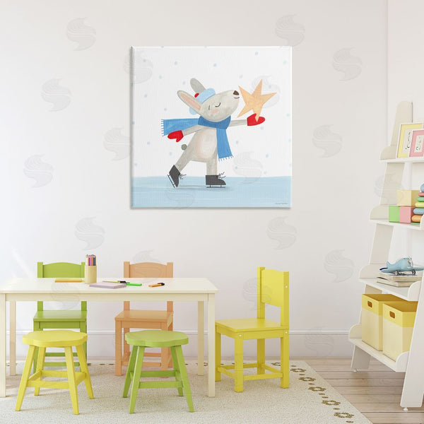 Stupell Industries Rachel Nieman | Ice Skating Bunny With Star Wall Art