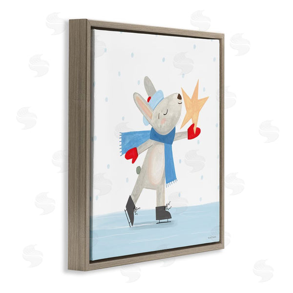 Stupell Industries Rachel Nieman | Ice Skating Bunny With Star Wall Art