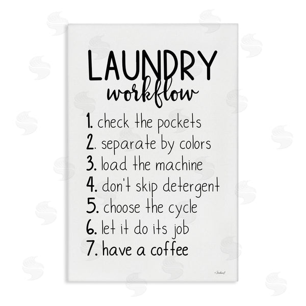 stupell industries Rachel Nieman | Laundry Workflow Steps Wall Art