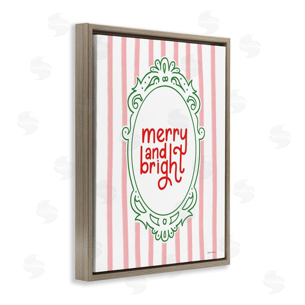 Stupell Industries Rachel Nieman | Merry And Bright Ornate Border Wall Art