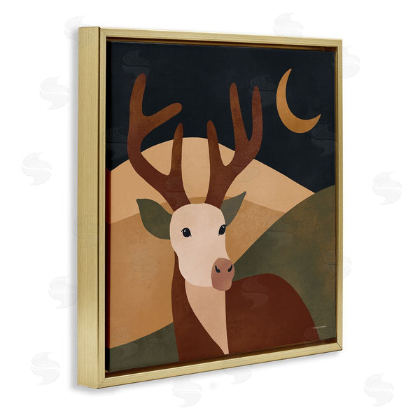 Stupell Industries Rachel Nieman | Minimal Deer Landscape